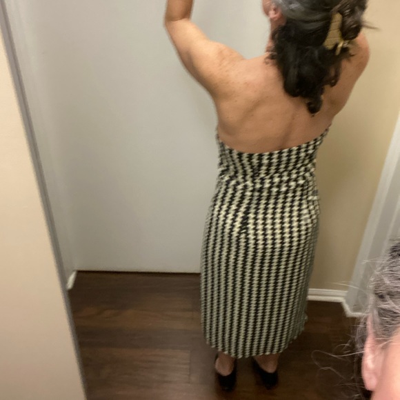 Jessica Ash vintage houndstooth  halter dress - Picture 3 of 9